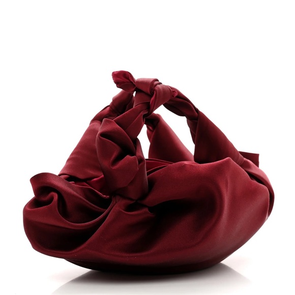 The Row Handbags - THE ROW Satin The Ascot Bag Burgundy